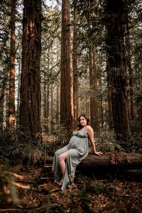 Forest Maternity Photo Shoot in Oakland, CA Maternity Photography Woods Outdoor, Fairy Garden Maternity Shoot, Rainforest Maternity Shoot, Maternity Photography In Woods, Maternity Shoot In The Woods, Forest Maternity Pictures, Maternity Pictures In The Woods, Wooded Maternity Photoshoot, Enchanted Forest Maternity Shoot