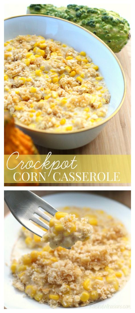 Crockpot Corn Casserole + Thanksgiving Prep Tips -Raising Whasians Crock Pot Corn Casserole, Crockpot Corn Casserole, Easy Crockpot Pork Chops, Corn Casserole Crockpot, Crockpot Corn, Casserole Thanksgiving, Crock Pot Corn, Crockpot Side Dishes, Easy Meal Planning