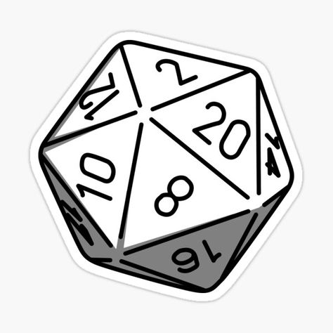 Dice Stickers | Redbubble Dnd Dice Sticker, D&d Stickers, D20 Art, Dnd Symbols, Dnd Stickers, Dice Art, Night Stickers, Gelatinous Cube, Pain Naruto