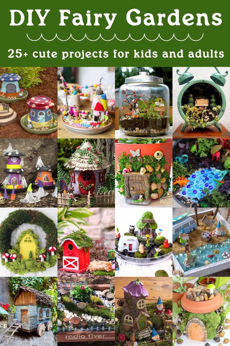 Create magical DIY fairy gardens with these 25+ unique ideas! Unleash your imagination with enchanting designs and eco-friendly materials. Diy Fairy Garden Ideas Indoor, Fairy Garden Diy Accessories, Fairy Doors Diy How To Make, Fairy House Diy How To Make A, Fairy Crafts For Adults, Fairy Garden Houses Diy, Diy Fairy Garden Ideas Homemade, Outdoor Fairy Garden Diy, Diy Fairy House Ideas