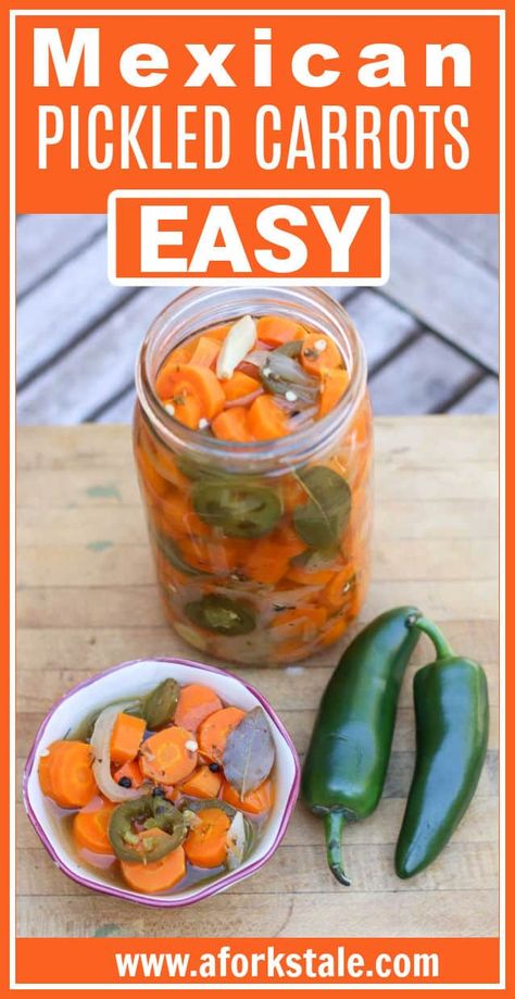 Authentic Mexican Pickled Carrots, Hot Carrots Mexican, Pickled Carrots Mexican Style, Pickled Shredded Carrots, Mexican Relish, Mexican Pickled Carrots Recipe, Mexican Carrots, Mexican Pickled Carrots, Preserving Carrots