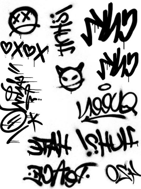 Graffiti Packaging, Grafitti Art Ideas Design, Grafitti Art Ideas, Graffiti Art Design, Y2k Graffiti, Tato Flash, Top Free Fonts, Top Fonts, Black And White Graffiti