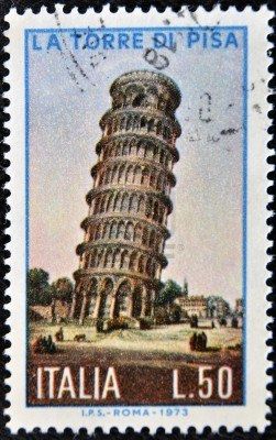 La Torre di Pisa The Leaning Tower Of Pisa, طوابع بريد, Postage Stamp Design, طابع بريدي, Tower Of Pisa, Postal Vintage, Old Stamps, Rare Stamps, Mail Stamp