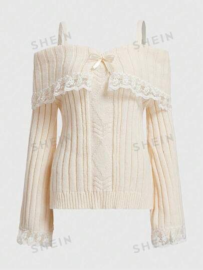 Shein Kawaii, Romwe Sweater, Outfit Reference, Kawaii Stuff, 2024 Christmas, Cold Shoulder Sweater, Shoulder Sweater, Her Style, Cold Shoulder