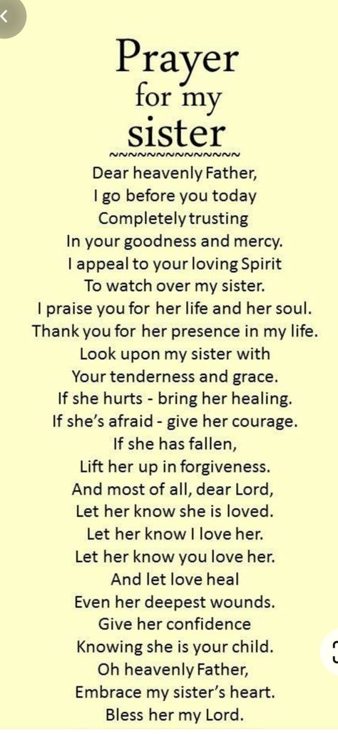 Prayers For My Sister Healing, Prayers For My Sisters, Prayer For My Sister Strength, Praying For My Sister, Prayer For Sister, Prayer For My Sister, Poems For My Sister, Nightly Prayer, 2024 Prayers