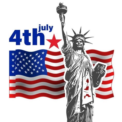 Statue Liberty, July Clipart, 4th Of July Clipart, Flag Clipart, Liberty Statue, Independence Day Poster, Independence Day Quotes, Us Independence Day, America Independence Day