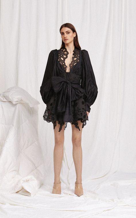 Vicount Tie-Front Cotton Broderie-Anglaise Dress by ACLER Now Available on Moda Operandi Acler Dress, Anglaise Dress, Embroidery Placement, Resort 2020, Vogue Australia, Bow Dress, Sample Sale, Summer Clothing, Going Out Dresses