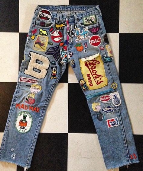 Fit Jeans Diy, Custom Jeans Diy, Denim Diy Clothes, Looks Jeans, Diy Clothes Design, Shoes Outfit Fashion, Concept Clothing, Custom Jeans, Denim Ideas