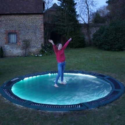 Sunken Trampoline, Design Per Patio, In Ground Trampoline, Magic Night, Backyard Trampoline, Have Inspiration, Backyard Playground, Backyard Play, Backyard For Kids