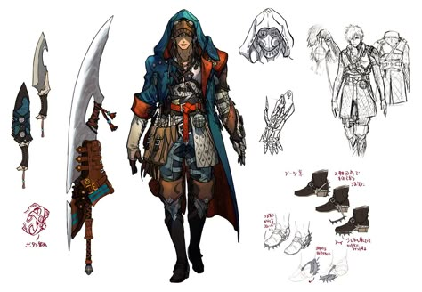 Monster Hunter Armor Concept Art, Monster Hunter Handler Art, Monster Hunter Armor Sets, Monster Hunter Armor, Monster Hunter Cosplay, Oc Ref Sheet, Beast Hunters, Oc Art Inspiration, Blood Hunter