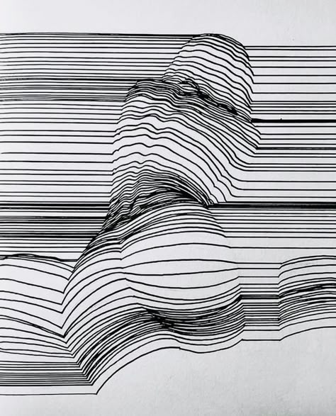 Nester Formentera, Optical Illusions Art, 3d Drawings, Illusion Art, Art Et Illustration, Line Art Drawings, Op Art, Art Drawings Sketches, Art Sketchbook