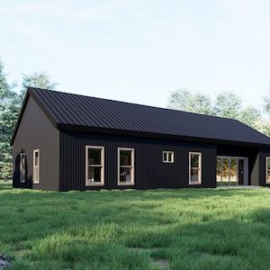 2 Bedroom 2 Bath Barndominium, 3 Bed Barndominium, Barndominium House, Modern Ranch House, Barndominium Plans, Bedroom Traditional, House Plans 3 Bedroom, Garage House Plans, Barndominium Floor Plans