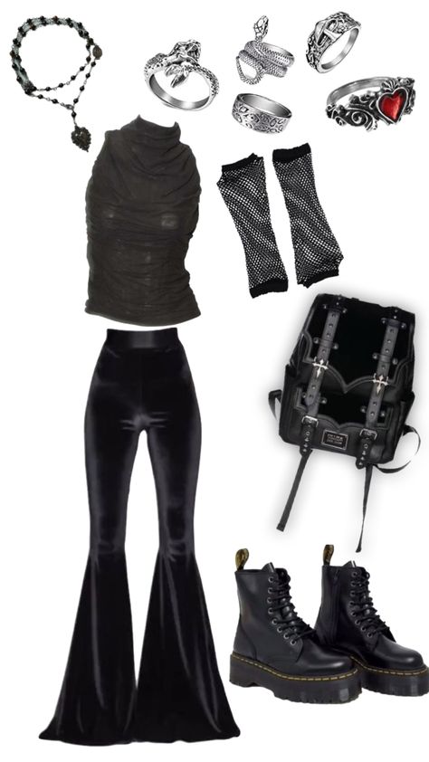 Easy Alternative Outfits, Easy Goth Outfits For School, Goth Fits For School, Easy Goth Outfits, Goth School Outfit, Comfy Goth Outfits, Goth Outfits For School, Lazy Goth