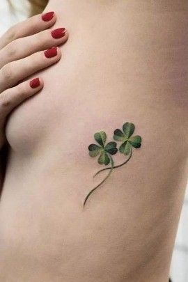 Irish Flower Tattoo, Celtic Clover Tattoos, Irish Shamrock Tattoo, Celtic Tattoo For Women, Leaf Clover Tattoo, Feminine Skull Tattoos, Clover Tattoo, Shamrock Tattoos, Simple Tattoos For Women