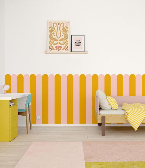 We designed a few color combos for our Striped Scallop Peel & Stick 🥰 besides the bespoke option (where you can choose any color) you also now have five curated stripes. I put my three personal favourites here as it was too hard to choose only one 🙃🙄. Which one would you go with? Shared Girls Bedroom, Shared Bedroom, Princess Room, As It Was, Toddler Room, Two Bedroom, Color Combos, Bespoke, Kids Room