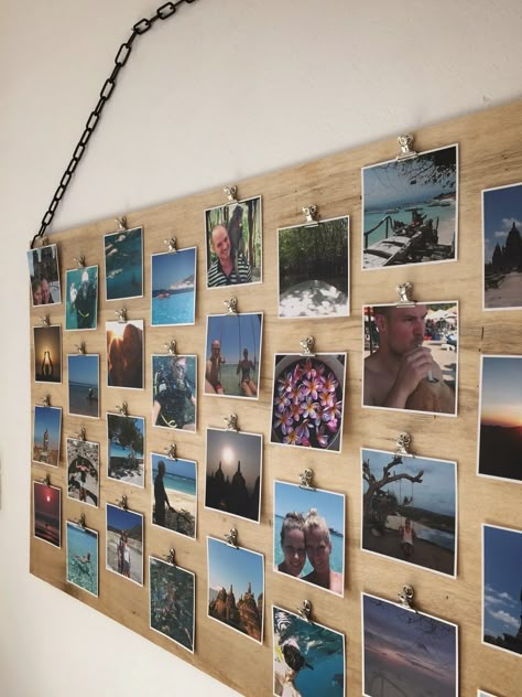 Het is een tijdje geleden sinds de laatste post. Ik ben druk geweest met andere dingen. Dit keer heb ik een fotobord gemaakt. Ik wilde veel... Photo Board With Clips, Diy Toddler Bed, Photo Collage Diy, Photo Wall Display, Collage Diy, Photo Wall Decor, Prayer Wall, Photo Wall Gallery, Home Decor Crate