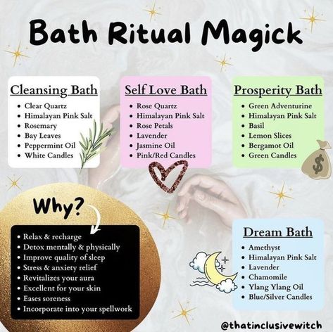 Spiritual Cleansing Bath, Social Media Website, Spiritual Bath, Witch Tarot, Bath Recipes, Witch Spirituality, Magic Spell Book, Wiccan Spell Book, Herbal Bath