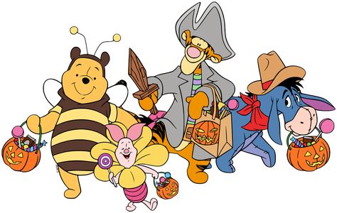 Pooh Bear Characters, Disney Characters Dress Up, Pooh Halloween, Winnie The Pooh Drawing, Winnie The Pooh Halloween, Creative Pumpkin Painting, Winnie The Pooh Cartoon, The Disney Princesses, Halloween Clip Art