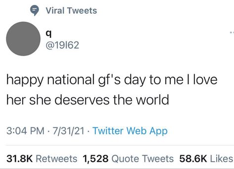 Happy Gf Day, Gf Day Quotes, Happy National Gf Day, Happy National Gf Day Quotes, National Gf Day Quotes, National Gf Day Tweets, I Miss My Girlfriend Tweets, National Gf Day Post, Me As Ur Gf? W Tweet