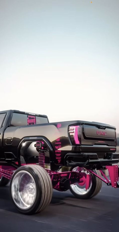 Cute Trucks, Girly Trucks, Pink Lifted Trucks, Ford Truck Quotes, Pink Chevy Trucks, Pink Trucks, Big Ford Trucks, Country Trucks, Customised Trucks