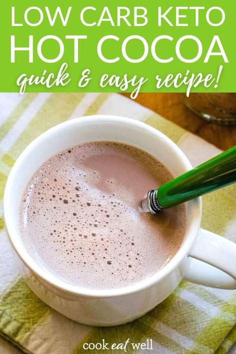 Low Carb Cocoa Recipes, Keto White Hot Chocolate, Leto Hot Chocolate, Keto Hot Chocolate Heavy Cream, Low Carb Hot Cocoa, Low Cal Hot Drinks, No Sugar Hot Chocolate Recipe, Keto Hot Cocoa Mix Recipe, Healthy Cocoa Recipes