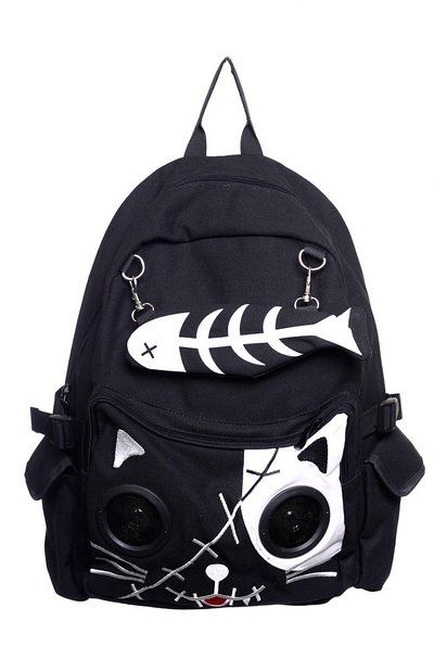 Goth Backpack, Gothic Backpacks, Gothic Bag, Knapsack Bag, Animal Backpacks, Rucksack Bag, Cat Backpack, Goth Style, Cat Animal