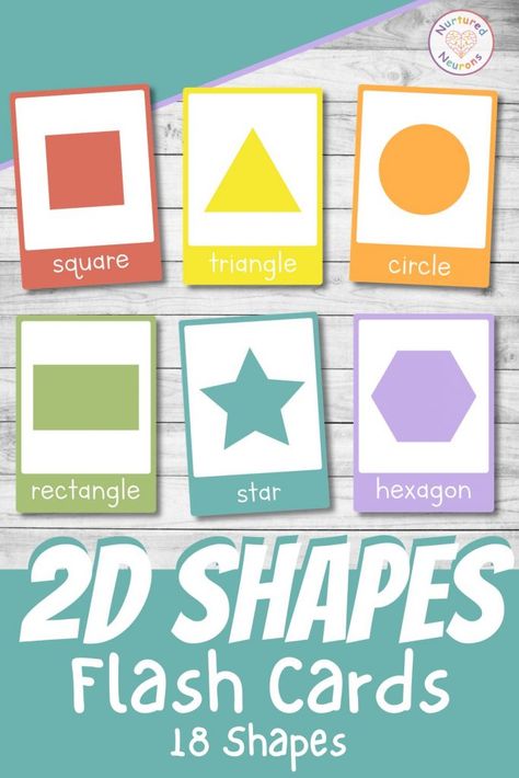 Shape Flash Cards, Flashcards For Kindergarten, Shape Activities Preschool, Shapes Flashcards, Teaching Shapes, Printable Shapes, Shapes Preschool, Flashcards For Kids, Learning Shapes