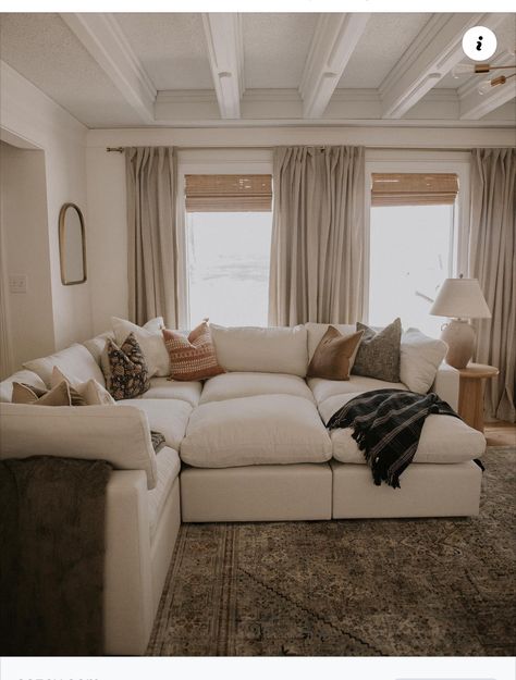 Cozy Modern Farmhouse Living Room, Cozy Modern Farmhouse, Modern Farmhouse Living, Living Room Update, Modern Farmhouse Living Room, Farmhouse Living Room, Living Room Sectional, Living Room Inspo, Farmhouse Living