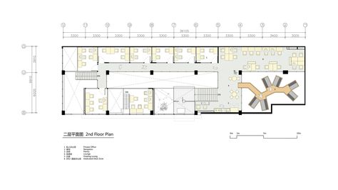 Gallery of SimplyWork 3.0 Co-working Space / 11architecture Ltd. - 23 Co Working Space Floor Plan, Office Shared Space Layout, Shared Office Layout, Co Working Space Design, Office Layout Plan, Coworking Space Design, Curved Wall, Commercial And Office Architecture, Concrete Column