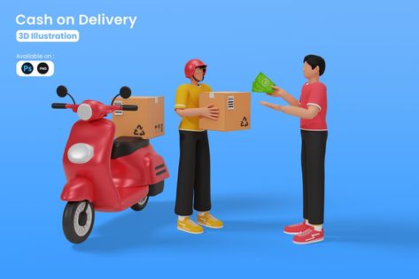 Cash on Delivery 3D Illustration Illustration Advertisement, 3d Illustration, Design Agency, Ui Design, Cash On Delivery, Quick Saves, Design, User Interface Design