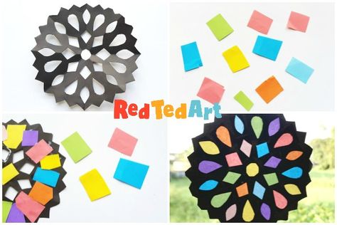 Rangoli Suncatcher Craft for kids this Diwali - Red Ted Art - Make crafting with kids easy & fun Paper Rangoli, Kids Rangoli, Diwali Craft Ideas, Diwali Craft For Children, Coloured Sand, Diwali Crafts, Diya Diwali, Diwali Ideas, Diwali Activities