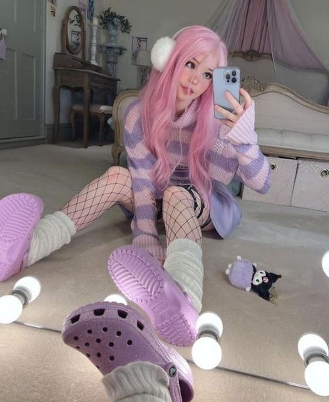 Gamergirl Aesthetic Outfits, Egirl Pink Outfits, Kawaii Egirl Outfits, Fem Outfits Aesthetic, Pink Egirl Outfits, Pink Egirl Fashion, Egirl Outfit Inspo, Pink Egirl Aesthetic, Belle Delphine Outfits