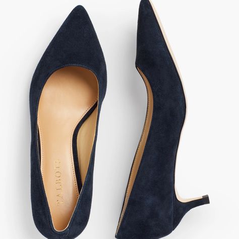 Sylvie Kitten Heel Pumps - Suede | Talbots Autumn Nails Dark, Dark Autumn Nails, Dark Autumn Hair, Dark Autumn Outfits, Dark Autumn Celebrities, Autumn Celebrities, Autumn Hair Colors, Color Palette Dark, Hair Colors Dark