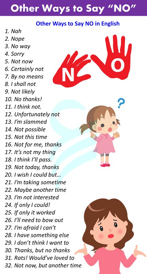 60+ Other Ways To Say “NO” to People In English • Englishilm High School Senior Year, Ways To Say No, English Speaking Book, Xxl Freshman, Ways To Say Said, English Phrases Sentences, Senior Student, English Learning Books, English Transition Words