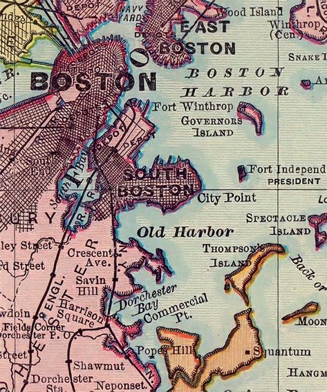 Boston Map Art, Boston Poster, Boston Map, Walking City, Map Crafts, Map Printable, Harbor Island, Boston Harbor, Printable Maps