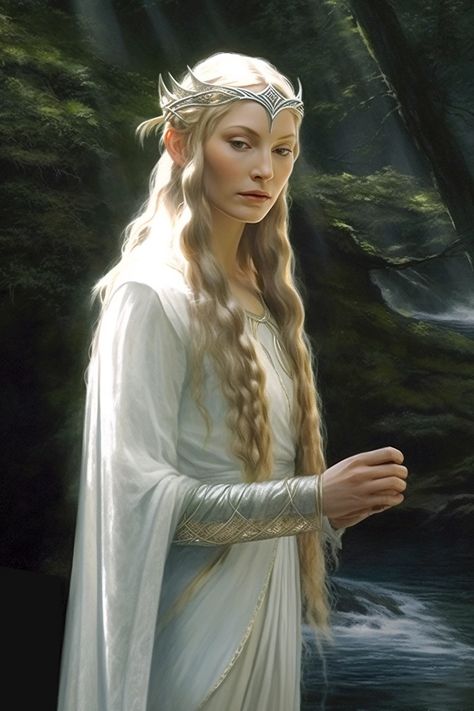 Galadriel - Lord of the Rings Galadriel Lotr, Middle Earth Elves, Elven Queen, Lotr Elves, Fantasy Queen, Roi Arthur, Tolkien Elves, Elf Druid, Middle Earth Art