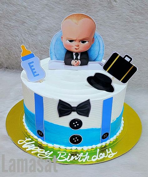 Baby Boss Cake Design, Baby Boss Cake, Boys Bday Cakes, Baby Boss, Baby Theme, Chocolate Cake Decoration, Decorating Videos, First Birthday Party Themes, 25 November