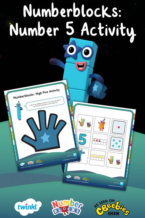 Children will have fun and develop their understanding of the number five with Twinkl's Numberblocks Printables Free: Number 5 Activity. Use alongside the BBC Numberblocks episode "Meet Number Five.” Number 5 Activity, Numberblocks Printables Free, Algebraic Thinking, Number Five, Printables Free, Place Values, Number 5, High Five, Math Lessons