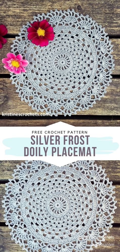 Crochet Simple Doily, Free Doily Patterns Crochet, Crochet Doileys For Beginners, Doilies Crochet Free Pattern, Large Crochet Doily Pattern Free, Free Crochet Doily Patterns Easy Simple, Christmas Placemats Crochet, Christmas Crochet Placemats, Doily Patterns Free Crochet