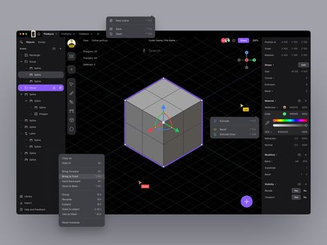 3d editor by Yask 3d Web Design, Restaurant Website Design, Project Dashboard, Ui Framework, 3d Design Software, App Design Layout, Analytics Dashboard, Midas Touch, Restaurant Website