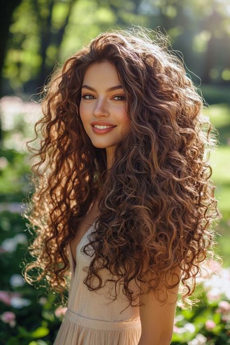 Long Hair Curly Hairstyles, Hair Curly Hairstyles, Long Hair Curly, Voluminous Waves, Event Hair, Natural Curly Hair Cuts, Curly Hair Photos, Beautiful Curly Hair, School Hairstyles