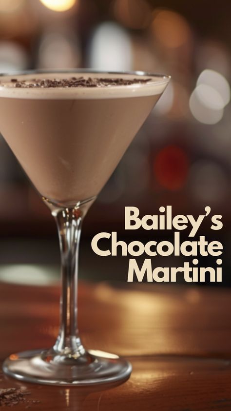 Bailey\'s Chocolate Martini Baileys Martini, Chocolate Martini Recipe, Chocolate Swirls, Completely Delicious, Chocolate Baileys, Baileys Recipes, Martinis Drinks, Liquor Recipes, Alcholic Drinks