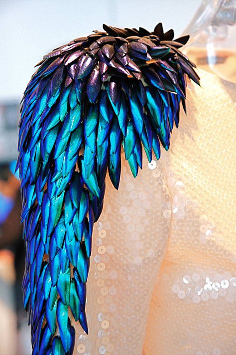 Couture Dior, Beetle Wings, Body Adornment, 다크 판타지, Feather Wings, Fantasy Costumes, High Art, Fantasy Clothing, Fantasy Fashion