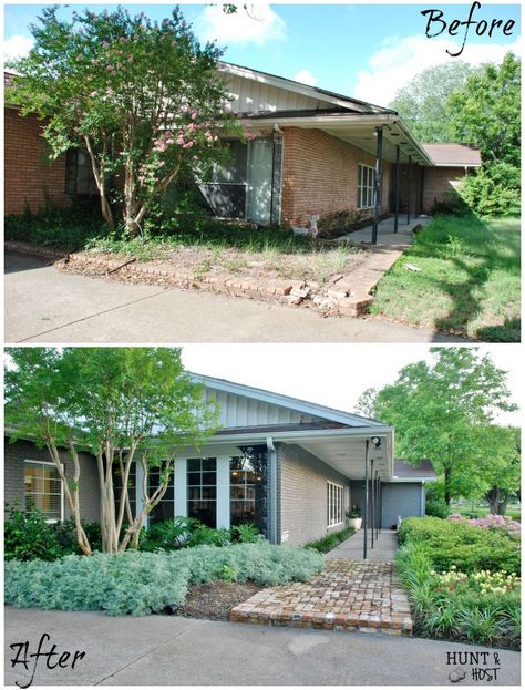 Exterior Remodel Before And After, Front Yard Curb Appeal, House Exterior Before And After, Before And After Home, Front Yards Curb Appeal, House Before And After, House Makeovers, Home Improvement Loans, Home Exterior Makeover