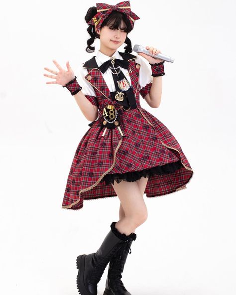 ✨AKB48 Collaboration✨ ❤️Idol Lolita dress with iconic red plaid design. 🔥Step into the world of J-Pop fashion with this iconic red plaid dress inspired by the AKB48 performance costume from the hit song 'Iiwake Maybe’. 👉Search ‘FOGC-147’ on devilinspired.com #devilinspired #idoloutfit #lolitacoord #lolitafasion #akb48 #jpop J Pop Idol, Idol Costume, Red Plaid Dress, J Pop, Performance Costume, Japan Culture, Group Costumes, Pop Idol, Plaid Design