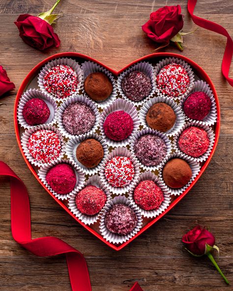 Chocolate Truffles - In Bloom Bakery Valentine Truffles, Unusual Birthday Cakes, Choc Truffles, Valentines Goodies, Blueberry Cake Donuts, In Bloom Bakery, Bloom Bakery, Dog Christmas Photos, Lemon Curd Cake