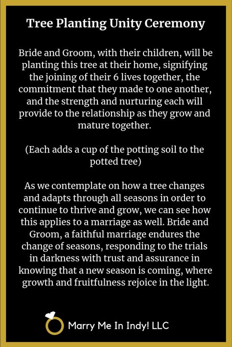 Plant Ceremony Wedding, Tree Unity Ceremony Wording, Tree Planting Unity Ceremony Script, Wedding Unity Tree, Tree Planting Ceremony, Unity Ceremony Ideas, Wedding Brainstorming, Unity Ideas, Ceremony Script