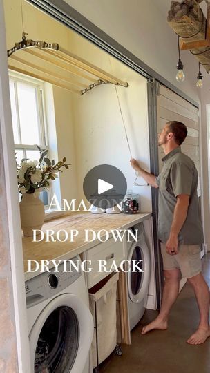 1.7M views · 9.3K reactions | https://amzlink.to/az0KTQVtafzBY click for laundry room drop down rack and non-toxic laundry supplies #laundry #laundryroom | Thermaland Oaks | Fergie · Glamorous Fergie Glamorous, Aesthetic Amazon Finds, Amazon Aesthetic, Laundry Rack, Amazon Home Finds, Farmhouse Laundry Room, Farmhouse Laundry, Custom Doors, Room Mom