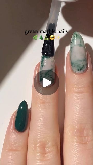 Makeup | Fashion | Glam on Instagram: "Green marble nails ☘️🐍Yey or Ney ? ✨ 🎥| @nailsbypaular" Olive Green Marble Nails, Green Marble Nails, Marble Nails, Makeup Fashion, Green Marble, White Marble, Dark Green, Olive Green, Nail Designs