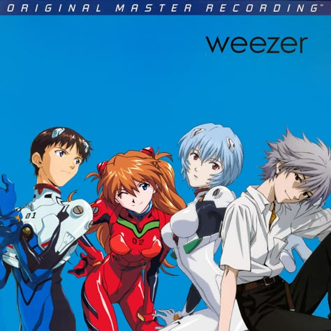 Neon Genesis Evangelion Weezer, Evangelion Weezer, Evangelion Album Cover, Anime Album Cover, Asuka Neon Genesis Evangelion, Cowboy Bebop Wallpapers, Neon Evangelion, Avatar The Last Airbender Art, Buddy Holly